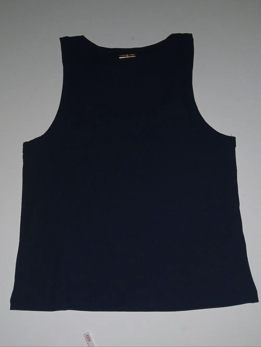 Michael Kors Ribbed Knit Tank with Gold Studs Spring/Summer 26 Midnight Blue